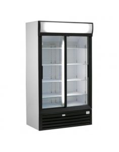 VITRINE 2P 800L NF PT/COUL