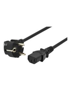 CABLE ALIM. PC CEE 7 (M) IEC C13 (F) 2P+T Noir 1.8m * 808010 ******