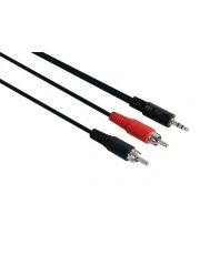 CABLE AUDIO JACK 3.5 (M) / 2 RCA (M) * 5.00M * 108560/ LIVRAISON OFFERTE
