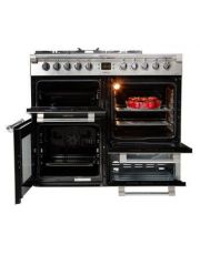 PIANO DE CUISSON 5 FEUX GAZ 2 FOURS+1GRILL INOX
