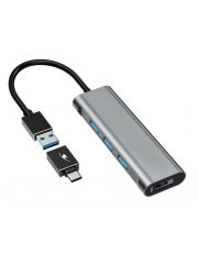 BLUESTORK HUB-MINI USB-C/A vers HDMI/3xUSB2.0 pour PC/ LIVRAISON OFFERTE