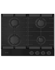 4 FEUX GAZ 60CM VERRE NOIR