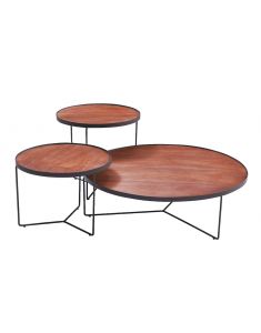SET DE 3 TABLES BASSES