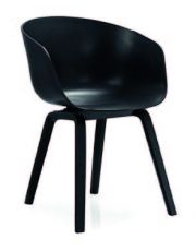 SIEGE VISITEUR NOIR Coque PP FRIZZY