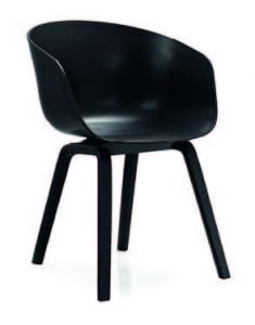 SIEGE VISITEUR NOIR Coque PP FRIZZY