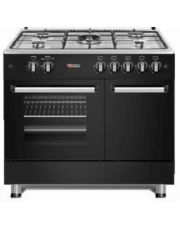 CUISINIERE 5 FEUX GAZ FOUR ELECTRIQUE VENTILE + Couvercle 90X60