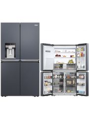 Réfrigérateur multi‑portes 601 L noir brossé – Total No Frost + Distributeur eau/glace – A++/E