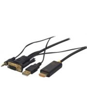 CONVERTISSEUR VGA (M) +Audio vers HDMI (M) alim. via USB 2m * 127848/ LIVRAISON OFFERTE