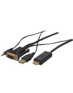  CONVERTISSEUR VGA (M) +Audio vers HDMI (M) alim. via USB 2m127848