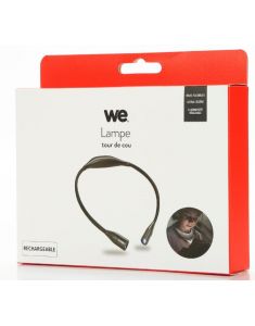 WE LAMPE TOUR DE COU BRAS FLEXIBLE RECHARGEABLE 1000MAHBLANC