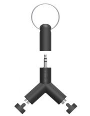 PORTE CLES SPLITTER 2 JACK NOIR