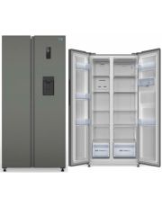 Réfrigérateur américain 460 L silver – Total No Frost + Distributeur d’eau – A++/E