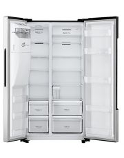 Réfrigérateur américain 562 L silver – Total No Frost + réservoir intégré Distributeur eau/glace pilée – A++/E 