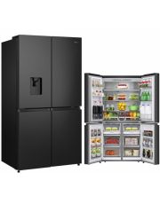 Réfrigérateur multiportes 606 L noir mat – Total No Frost + distributeur d’eau – A++/E 