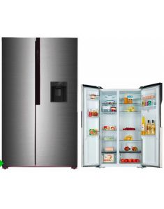 Réfrigérateur américain 502 L inox – Total No Frost + Distributeur d’eau – A++/E