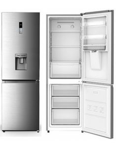 Réfrigérateur combiné 308 L inox – Total No Frost + distributeur d’eau – A++/E