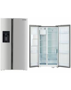 Réfrigérateur américain 556 L inox – Total No Frost + Distributeur d’eau et glaçons – A++/E 
