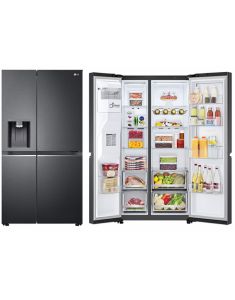 Réfrigérateur américain 635 L carbone – Total No Frost + Distributeur eau & glaçons – A++/E 