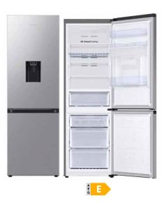 Réfrigérateur combiné 341 L gris graphite – Total No Frost + distributeur d’eau – A++/E (Compresseur Garantie 20 ans)