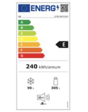 Réfrigérateur 2 portes 395 L inox – Total No Frost – A++/E (Compresseur Garantie 10 ans)