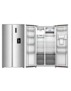 Réfrigérateur américain 410 L inox – Total No Frost + Distributeur d’eau – A++/E