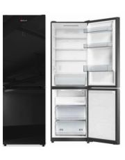 Réfrigérateur combiné 409 L verre noir – Total No Frost – A++/E