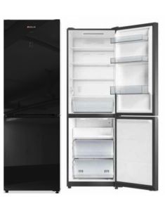 Réfrigérateur combiné 409 L verre noir – Total No Frost – A++/E