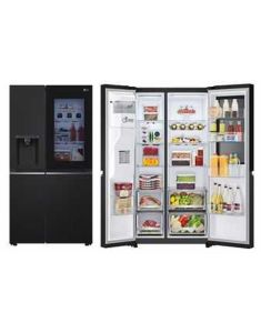 Réfrigérateur américain 635 L noir mat – Total No Frost + Distributeur eau & glaçons – A+++/D